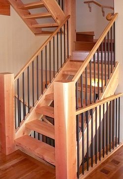 Stair details in solid wood